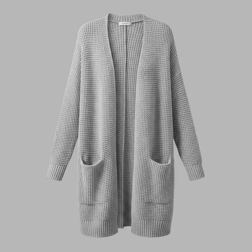 Black Cashmere Cardigan for Women | Elegant Long Layering Piece