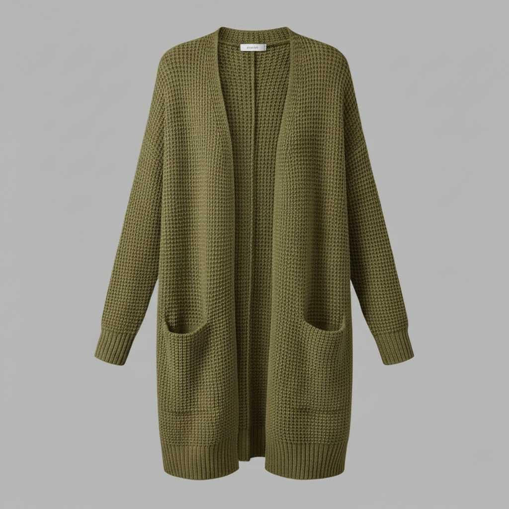 Black Cashmere Cardigan for Women | Elegant Long Layering Piece