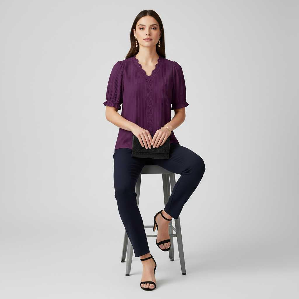 Elegant White Puff Sleeve Blouse | Women's Summer Top