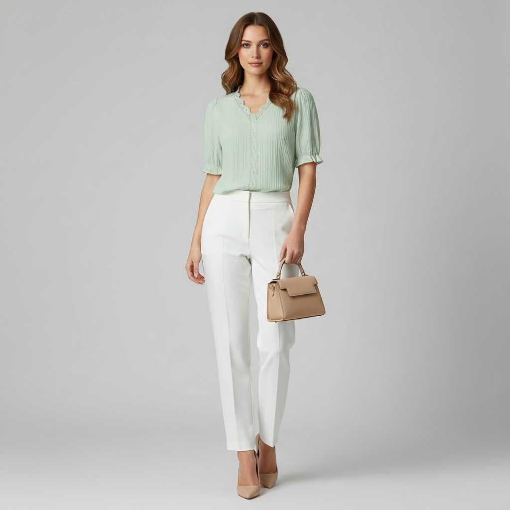 Elegant White Puff Sleeve Blouse | Women's Summer Top