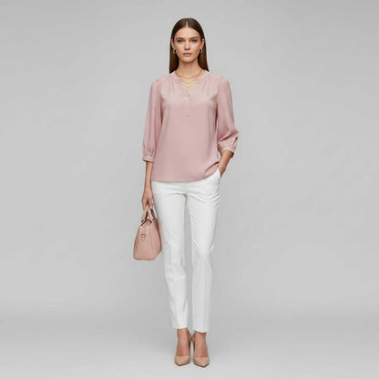 Silk Patchwork Women's Blouse | Stylish Summer Top